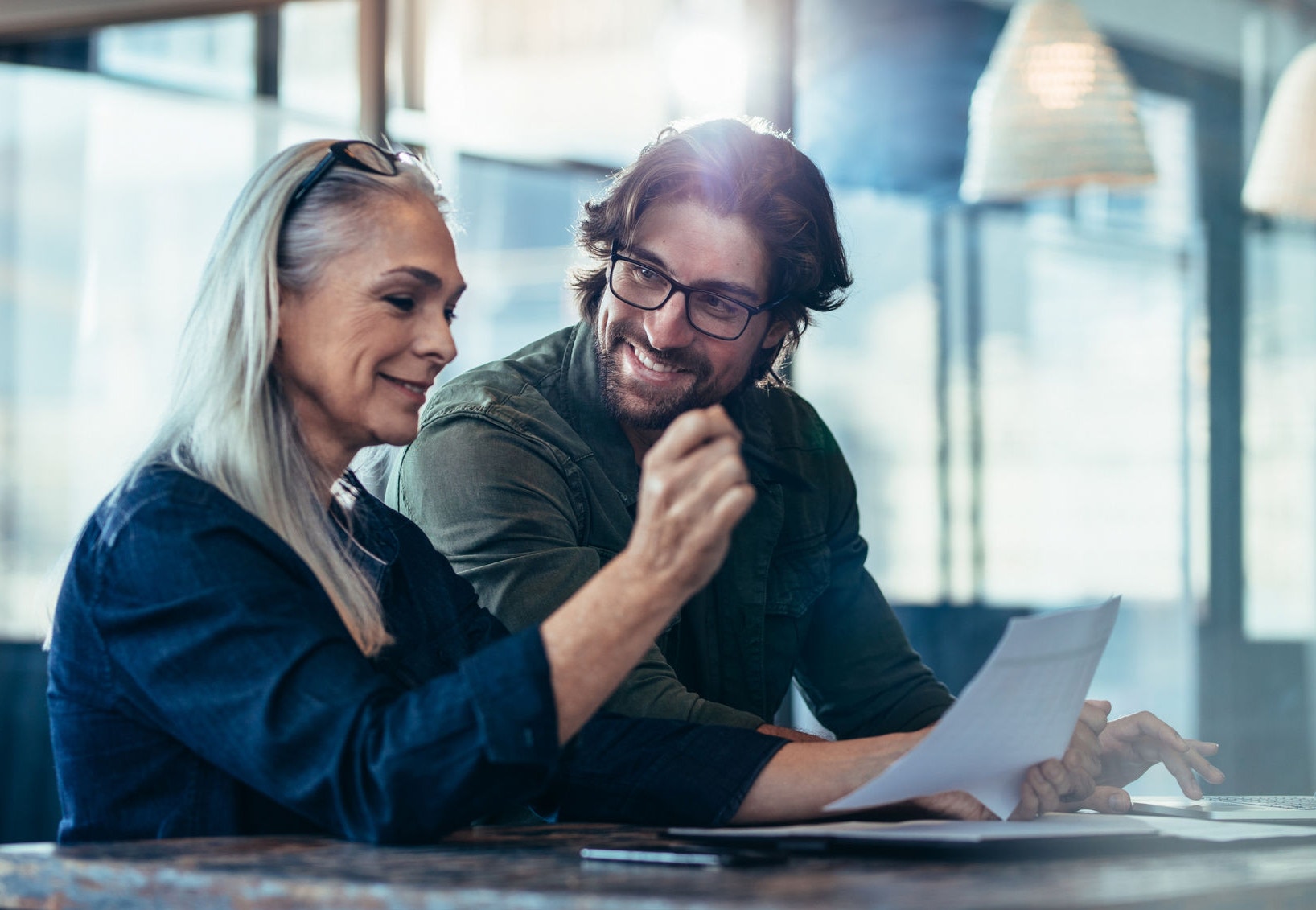 Colleagues having a business meeting