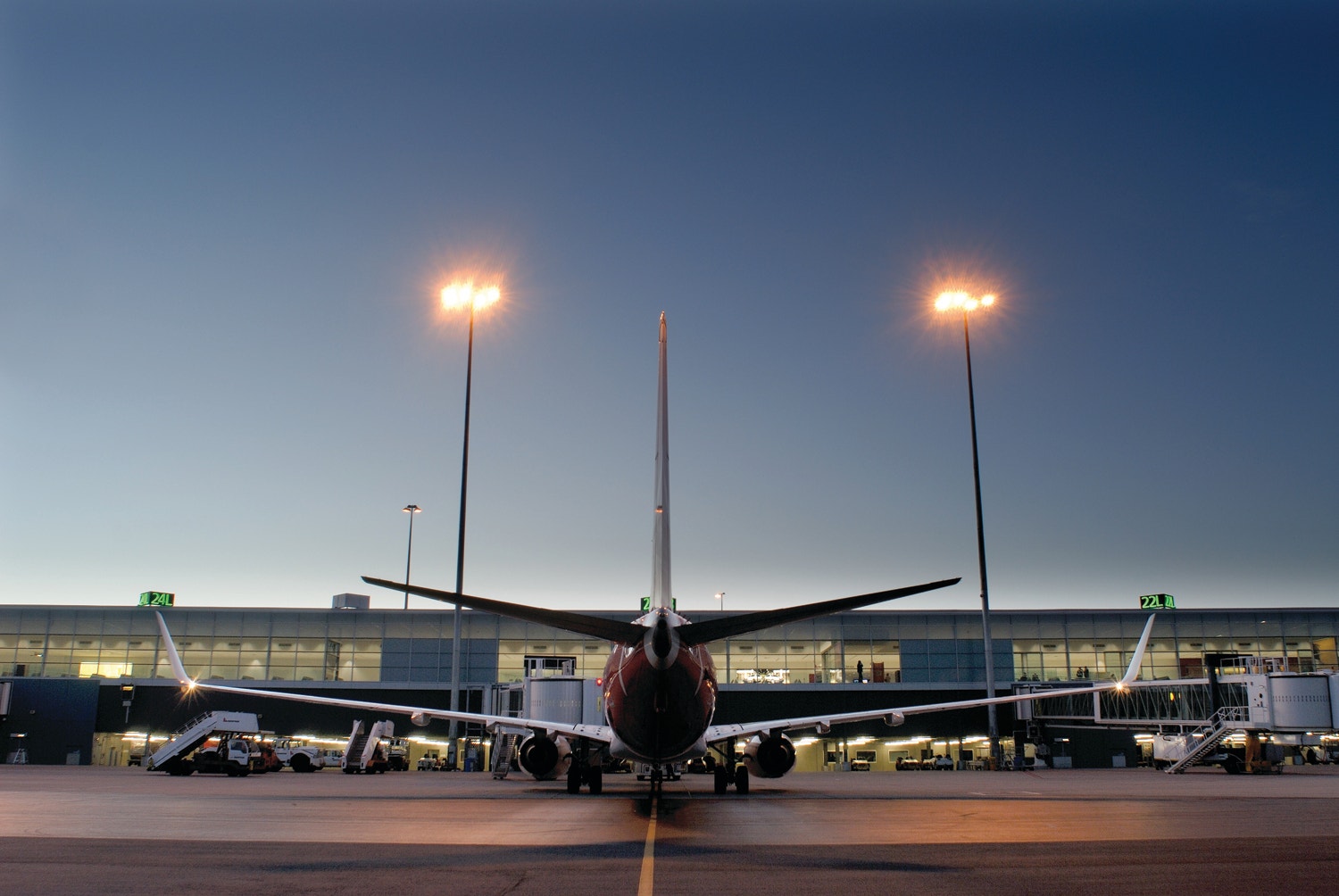 Plane landed at Adelaide airport