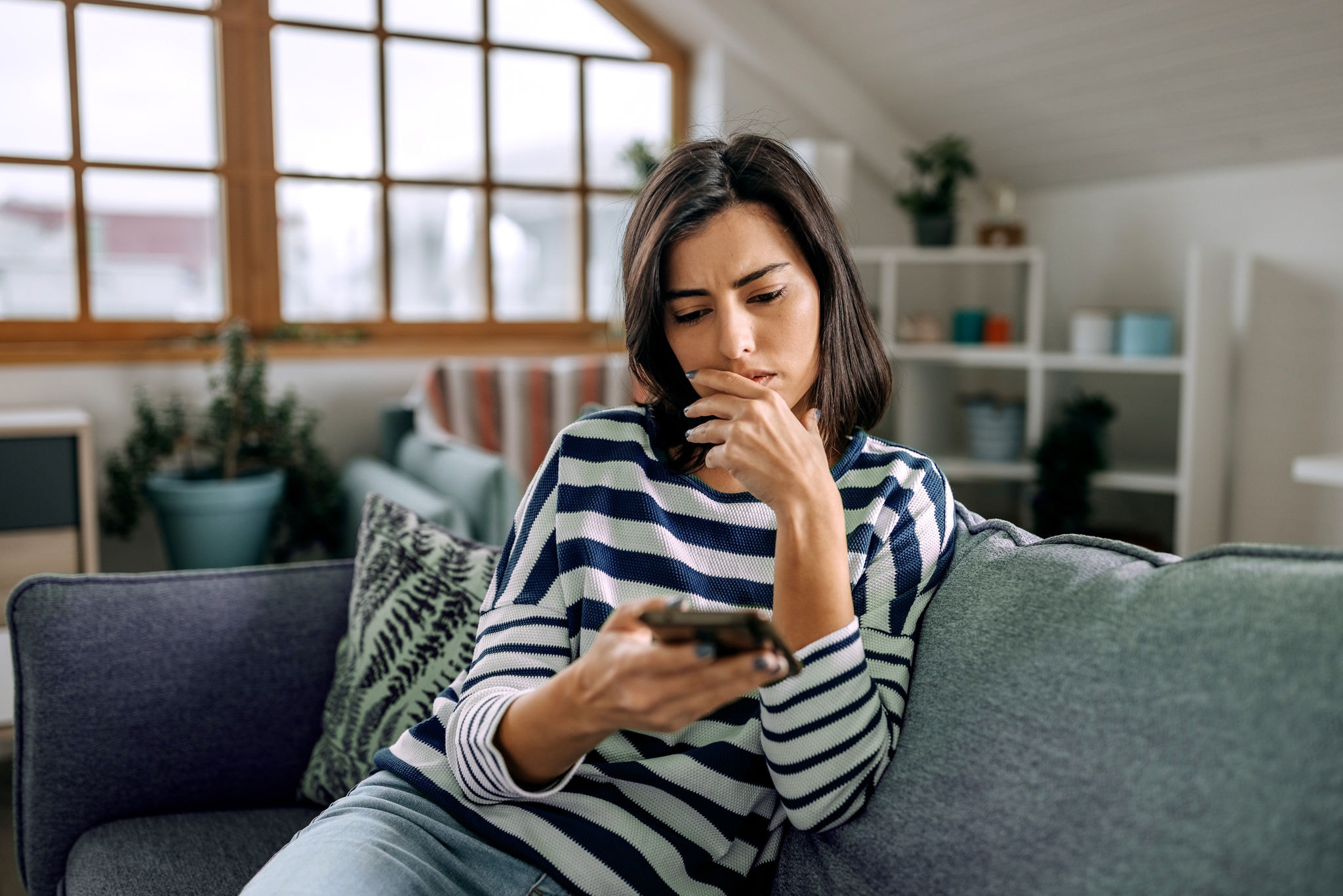 Women looking at her phone