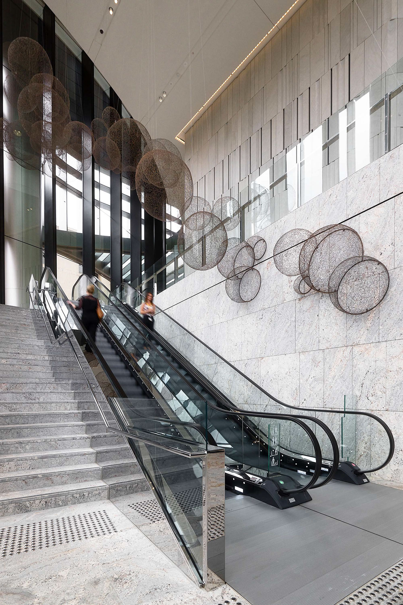 Escalators in office building on William Street